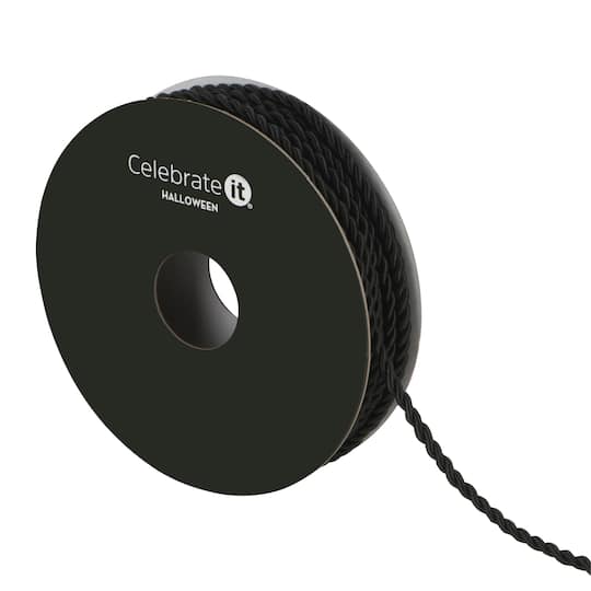 1/8" x 4yd. Black Twist Cording Ribbon by Celebrate It®